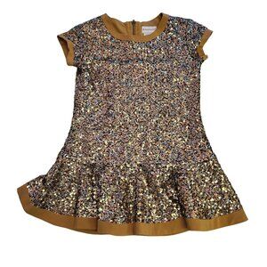 American Girl 10/12 Gold Sparkle Shimmer Short Sleeve Top 2260
